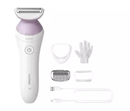 Philips Lady Shaver Series 6000 Cordless shaver with Wet and Dry use