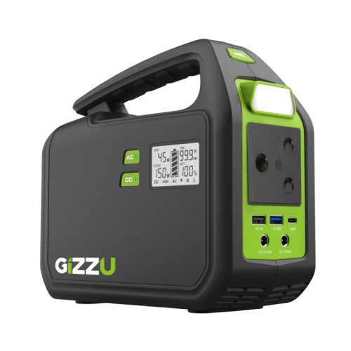 GPS150MAX_wr_01 GIZZU 150Wh Portable Power Station 1 x 3 Prong SA Plug Point