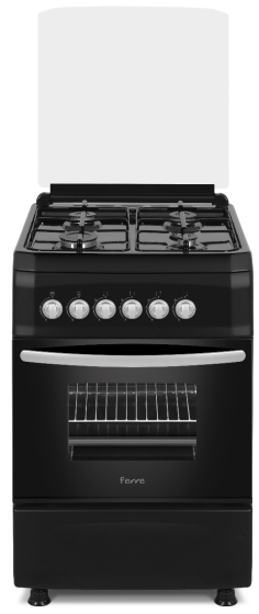 ferre-f5s40g2-fdi-b-500mm-black-4-burner-gas-free-standing-oven FERRE 500MM BLACK 4 BURNER GAS FREE STANDING OVEN