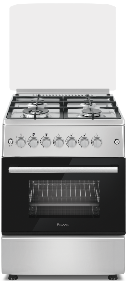 FERRE  600MM SILVER 3 + 1 WOK BURNER GAS/ELECTRIC FREE STANDING OVEN