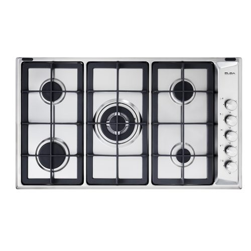 285a162c4c27d7773681690c71f8ecfa ELBA CLASSIC 90CM 5 BURNER GAS HOB- STAINLESS STEEL