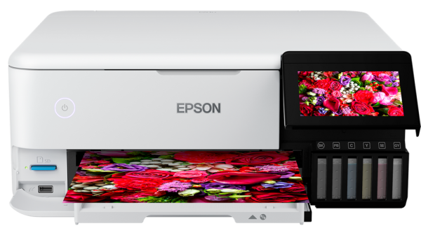 Epson EcoTank L8160EcoTank A4 photo printer Print outstanding photos up to A4 size with this wireless 6-colour multifunction printer for creative enthusiasts Unleash your creativity with stunning A4 photos and documents at incredibly low cost-per-page. Print, copy and scan with ease using the impressive 10.9cm colour touchscreen, 5-way media handling and innovative 6-colour ink system. With no messy cartridges to replace and flexible connectivity features this is the perfect printer for the artistic modern family.