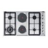 ELBA CLASSIC 90CM 4 BURNER GAS HOB WITH 2 ELECTRIC PLATES- STAINLESS STEEL