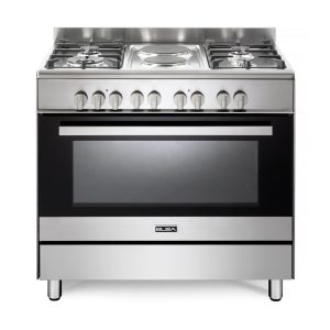 ELBA CLASSIC 90CM 4 BURNER GAS COOKER WITH 2 ELECTRIC PLATES AND ELECTRIC OVEN- STAINLESS STEEL
