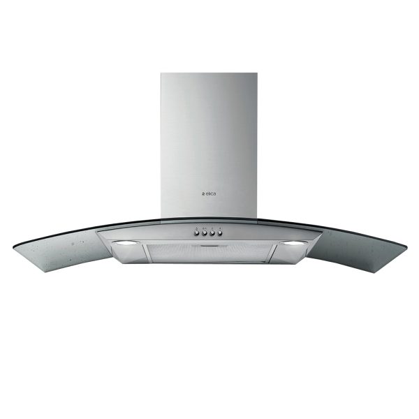 635cc6e8c8fe8b7936a55c86f1a82d4a ELICA 90CM CURVED GLASS COOKER HOOD- STAINLESS STEEL