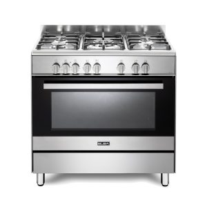 ELBA CLASSIC 90CM 5 BURNER GAS COOKER WITH ELECTRIC OVEN- STAINLESS STEEL