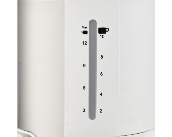 TAURUS COFFEE MAKER DRIP FILTER STAINLESS STEEL WITH WHITE TRIM 1.25L 1080W "ARCTIC" #