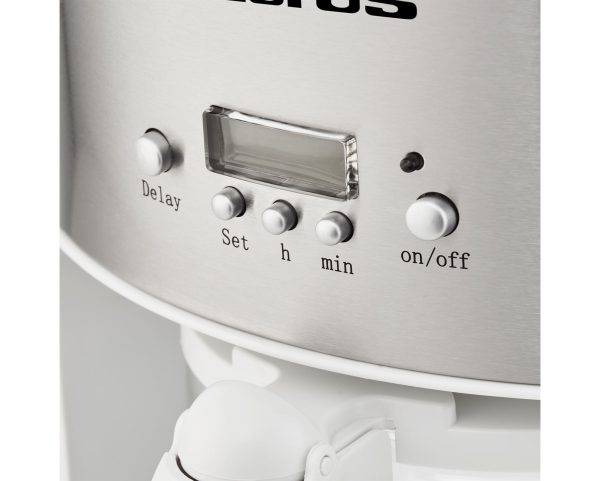 TAURUS COFFEE MAKER DRIP FILTER STAINLESS STEEL WITH WHITE TRIM 1.25L 1080W "ARCTIC" #