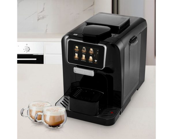 TAURUS COFFEE MAKER AUTOMATIC WITH COFFEE BEAN GRINDER BLACK WIFI ENABLED 19BAR 1480W "AROMA DE CAFE"