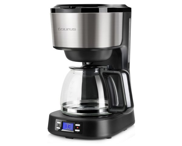TAURUS COFFEE MAKER WITH STAINLESS STEEL WRAP DIGITAL BLACK 1.2L 900W "VERONA LEGEND" #