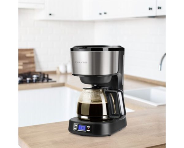 TAURUS COFFEE MAKER WITH STAINLESS STEEL WRAP DIGITAL BLACK 1.2L 900W "VERONA LEGEND" #