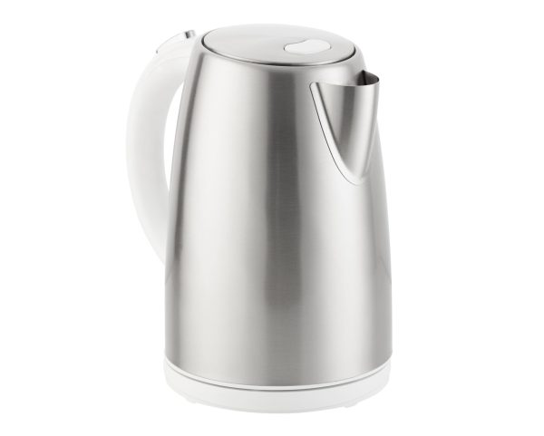 TAURUS KETTLE 360 DEGREE CORDLESS STAINLESS STEEL WITH WHITE TRIM 1.7L 2200W "ARCTIC" #