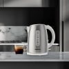 TAURUS KETTLE 360 DEGREE CORDLESS STAINLESS STEEL WITH WHITE TRIM 1.7L 2200W "ARCTIC" #