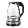 TAURUS KETTLE 360 DEGREE CORDLESS GLASS BLACK 1.7L 2200W AROA PREMIUM