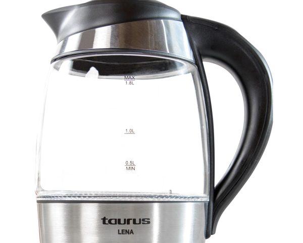 TAURUS KETTLE DIGITAL 360 DEGREE CORDLESS GLASS BLACK 1.8L 2200W "LENA"
