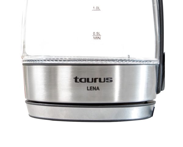 TAURUS KETTLE DIGITAL 360 DEGREE CORDLESS GLASS BLACK 1.8L 2200W "LENA"