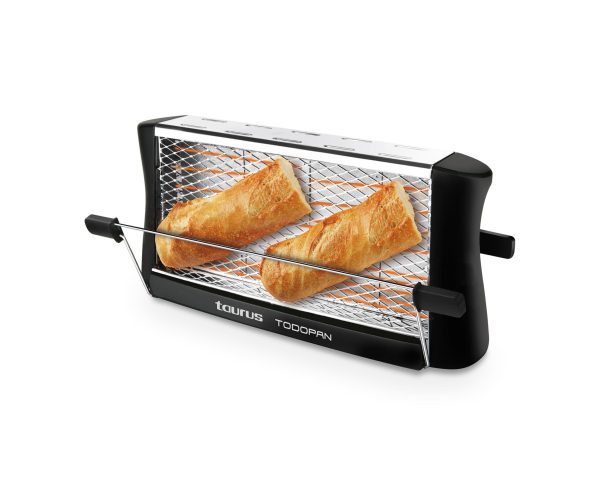 TAURUS TOASTER 2 SLICE STAINLESS STEEL BLACK 700W "TODOPAN"