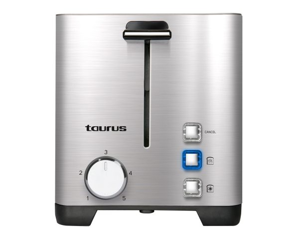 TAURUS TOASTER 2 SLICE STAINLESS STEEL BRUSHED 5 HEAT SETTINGS 850W "MY TOAST II LEGEND"