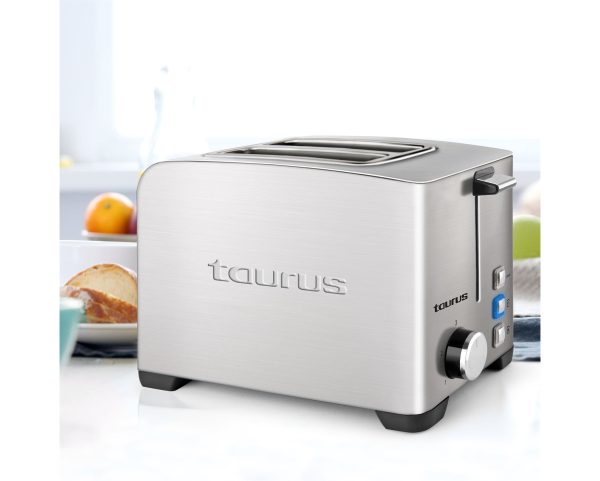 TAURUS TOASTER 2 SLICE STAINLESS STEEL BRUSHED 5 HEAT SETTINGS 850W "MY TOAST II LEGEND"