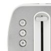 TAURUS TOASTER 2 SLICE STAINLESS STEEL WITH WHITE TRIM 7 HEAT SETTINGS 870W "ARCTIC" #