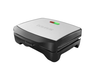 TAURUS SANDWICH MAKER 2 SLICE WITH INTERCHANGABLE PLATES NON-STICK BLACK 900W MIAMI PREMIUM