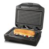 TAURUS SANDWICH MAKER 2 SLICE WITH INTERCHANGABLE PLATES NON-STICK BLACK 900W MIAMI PREMIUM