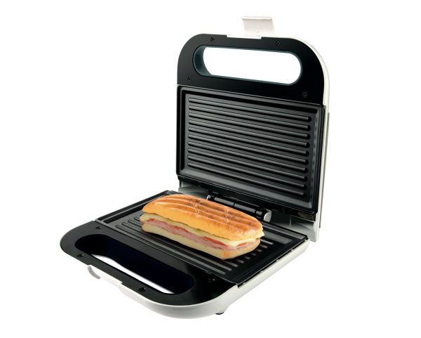 TAURUS SANDWICH MAKER 2 SLICE BRUSHED GRILL PLATE 750W "MYSANDWICH LUXE"