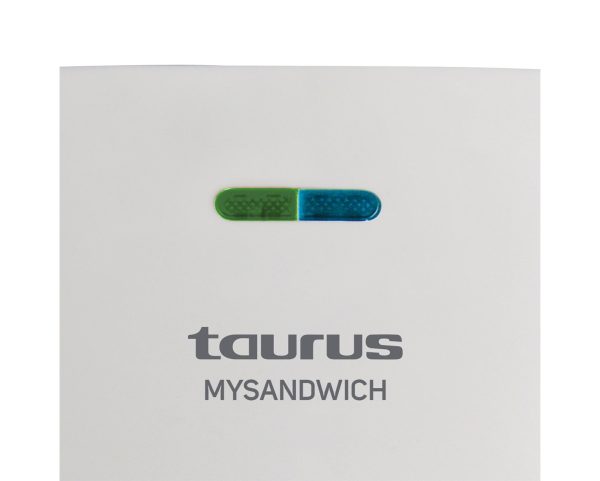 TAURUS SANDWICH MAKER 2 SLICE WHITE JAFFLE PLATE 750W "MYSANDWICH"