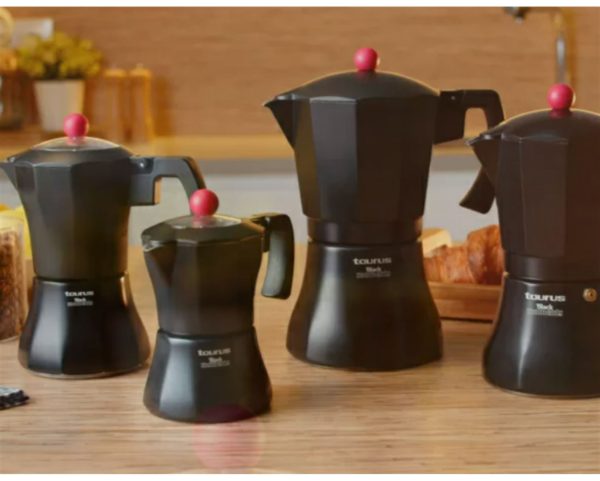 TAURUS COFFEE MAKER ALUMINIUM BLACK 12 CUP "BLACK MOMENTS 12"