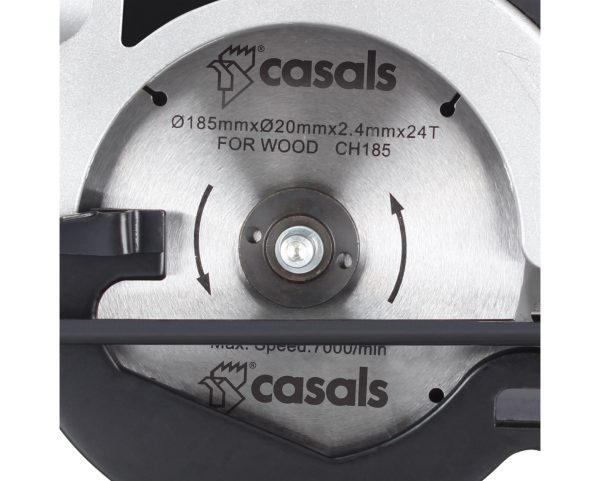 Casals Circular Saw With Laser Light Plastic Red 184Mm 1200W