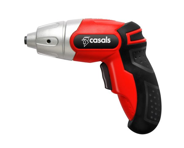 Casals Screwdriver Cordless 10 Piece Set Plastic Red 6.35Hex 3.6V