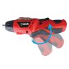 Casals Screwdriver Cordless Rechargeable 12 Piece Set Plastic Red 6.35Mm 3.6V