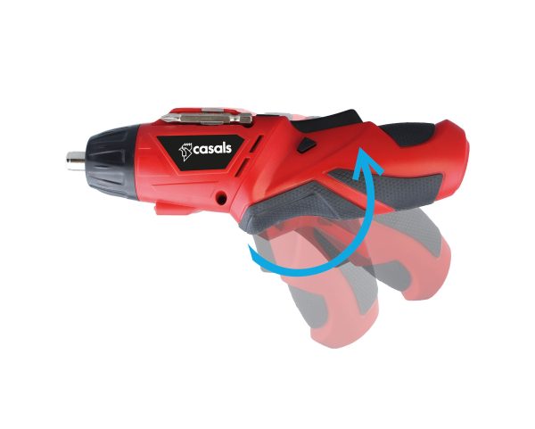 Casals Screwdriver Cordless Rechargeable 12 Piece Set Plastic Red 6.35Mm 3.6V