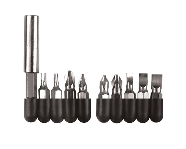 Casals Screwdriver Cordless 10 Piece Set Plastic Red 6.35Hex 3.6V