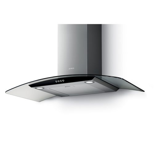 a6412283231e327ef0ec97c073206b91 ELICA 90CM CURVED GLASS COOKER HOOD- BLACK GLASS FRONT PANEL