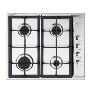ELBA CLASSIC 60CM 4 BURNER GAS HOB WITH SIDE CONTROLS- STAINLESS STEEL