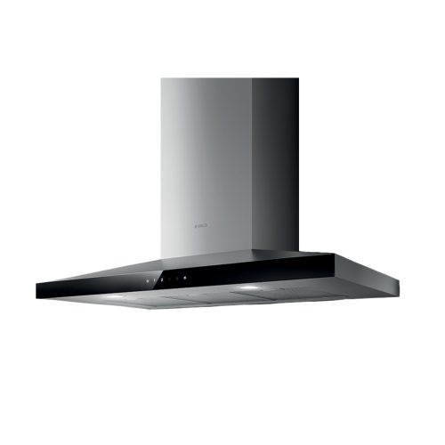 b723ce2887bbb6e13f273ec1393875a1 ELICA 90CM WALL MOUNTED COOKER HOOD-SS+BLK GLASSLASS AND STAINLESS STEEL FINISH