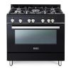 ELBA CLASSIC LITE 90CM 5 BURNER GAS COOKER WITH GAS OVEN- BLACK
