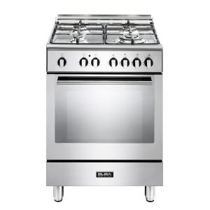 ELBA FUSION 60CM 4 BURNER GAS COOKER WITH ELECTRIC OVEN- STAINLESS STEEL