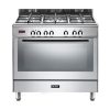 ELBA FUSION 90CM 5 BURNER GAS COOKER WITH ELECTRIC OVEN- STAINLESS STEEL