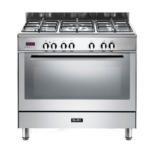 ee11f2559931001545c25a9d88b71cb6 ELBA FUSION 90CM 5 BURNER GAS COOKER WITH ELECTRIC OVEN- STAINLESS STEEL