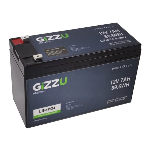 GIZZU 12V 7AH LIFEPO4 REPLACEMENT BATTERY