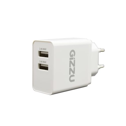 GWC2U34W_wr_01 GIZZU Wall Charger Dual USB Port 3.4A – White