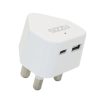 GWCUC20W_wr_02 GIZZU Wall Charger Type C 20W|USB SA 3 Prong – White