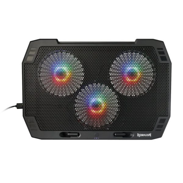 REDRAGON Dual USB 3 Fan RGB Gaming Notebook Stand with Dedicated Fan and Light Controller