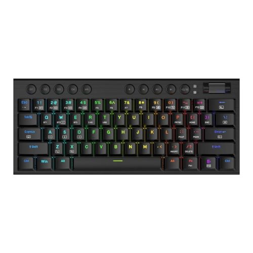 REDRAGON Noctis Pro 61Key Wireless Bluetooth Red Switch RGB Low Profile Gaming Mechanical Keyboard – Black