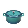 Sola 20cm Petrol Cast Iron Casserole