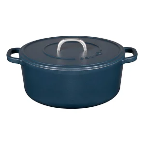 Sola 28cm Matt Blue Cast Iron Casserole