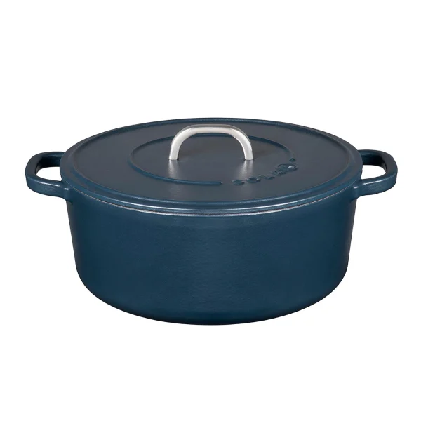 Sola 24cm Matt Blue Cast Iron Casserole