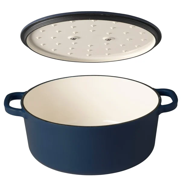 Sola 24cm Matt Blue Cast Iron Casserole